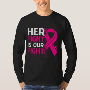 Camiseta Sua Luta É A Nossa Luta Contra A CANCER-MAMA.