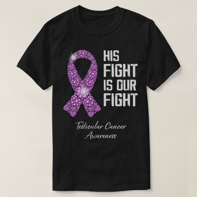 Camiseta Sua Luta É A Nossa Luta Pela Consciência Do Cancer (Frente do Design)