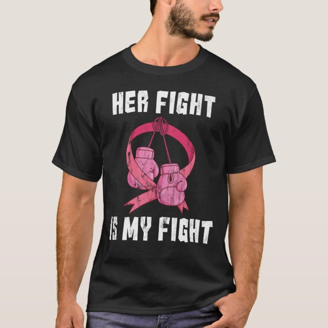 Camiseta Sua Luta É Minha Luta - Apoio ao cancer de mama (Frente)