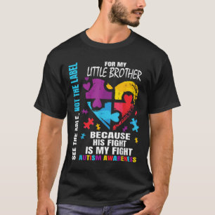 Camiseta Sua Luta É Minha Luta Com Autismo Irmão Azul