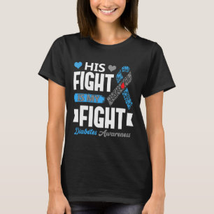 Camiseta Sua Luta É Minha Luta Contra Diabetes Do Tipo 1 Da
