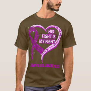 Camiseta Sua Luta É Minha Luta Contra Fibromialgia Cardíaca