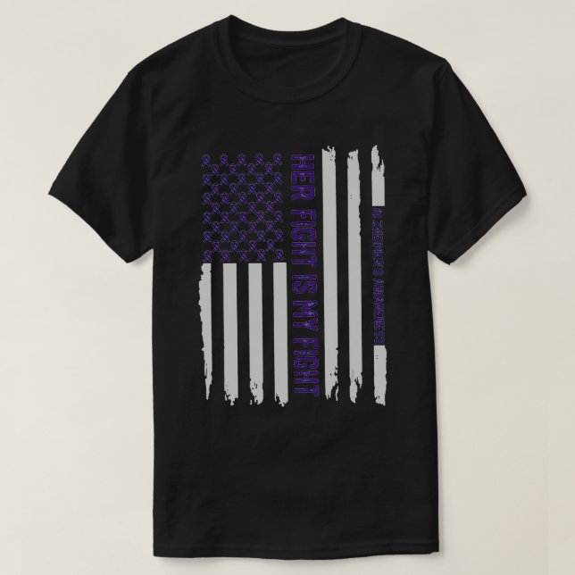 Camiseta Sua Luta É Minha Luta Contra O Alzheimer Sensibili (Frente do Design)