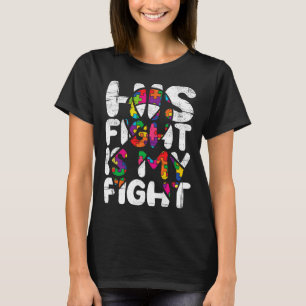Camiseta Sua Luta É Minha Luta Contra O Autismo Mês De Cons
