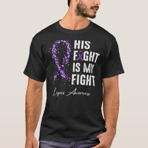 Camiseta Sua Luta É Minha Luta Contra O Lúpus De Fita Roxo