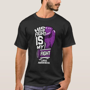Camiseta Sua Luta É Minha Luta Contra O Lúpus De Fita Roxo
