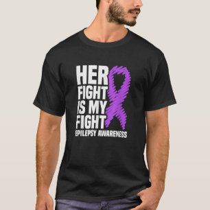 Camiseta Sua Luta É Minha Luta Epilepsia Laço Roxo