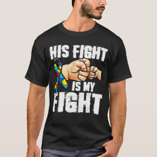 Camiseta Sua Luta É Minha Luta Fita Peça de Puzzle Autismo