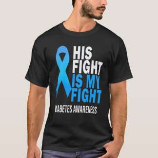 Camiseta Sua Luta é Minha Luta Use Azul Conscientização sob