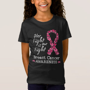 Camiseta Sua luta é nossa luta Sensibilização do Cancer da