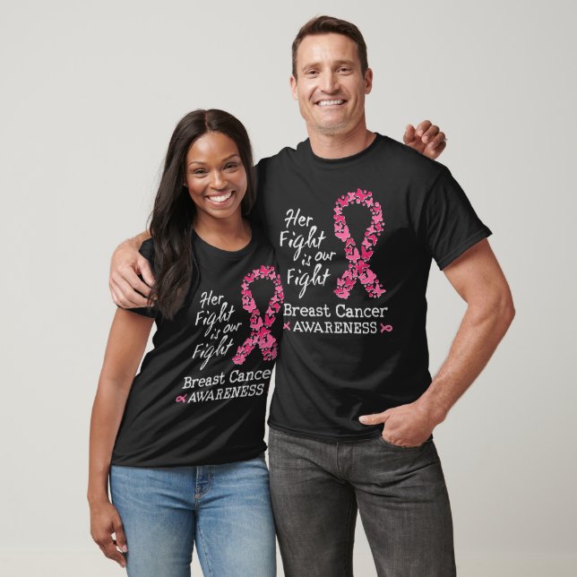 Camiseta Sua luta é nossa luta Sensibilização do Cancer da  (Unissex)