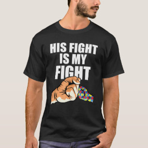 Camiseta Sua Luta Minha Luta Soco de Punho Puzzle Ribbon Au