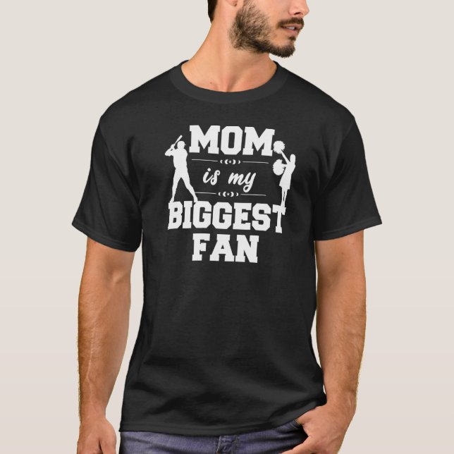 Camiseta Sua Mãe É Minha Maior Fã De Beisebol Engraçado (Frente)