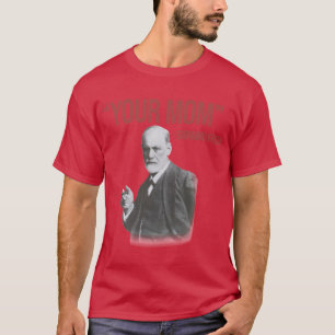 Camiseta Sua Mãe Sigmund Freud Menino Vermelho