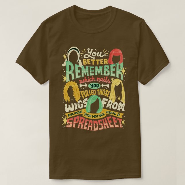Camiseta Sua mãe tem uma planilha (Frente do Design)