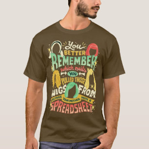Camiseta Sua mãe tem uma planilha