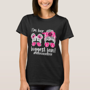 Camiseta Sua Maior Fã Orgulhosa Irmã de uma Cheerleader