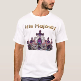 Camiseta Sua Majestade - Desenho da Coroa Roxa Real