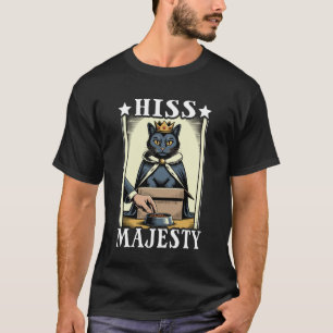 Camiseta Sua Majestade Gato Engraçado Na Caixa Gato Fofo