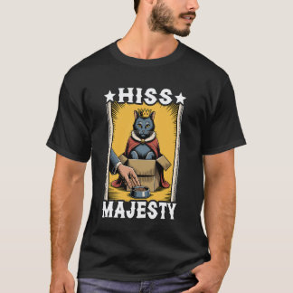 Camiseta Sua Majestade Gato Engraçado Na Caixa Gato Fofo 1