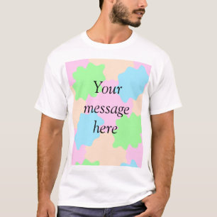 Camiseta Sua mensagem aqui adicionar texto nome boho colori