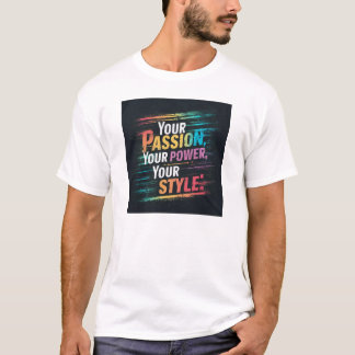 Camiseta Sua Paixão, Seu Poder, Seu Estilo