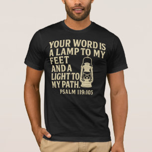 Camiseta Sua palavra é uma lâmpada - Salmo 119:105