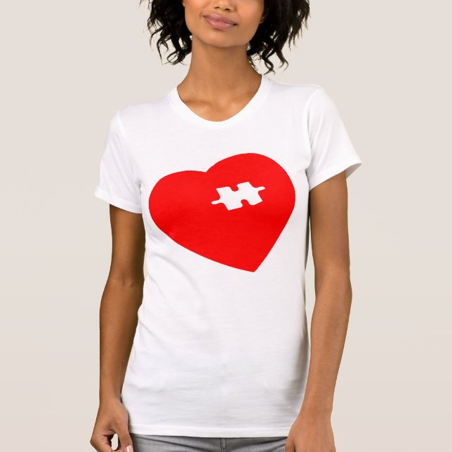 Camiseta Sua Quebra-cabeça perfeita - Amor e Conexão (Frente)