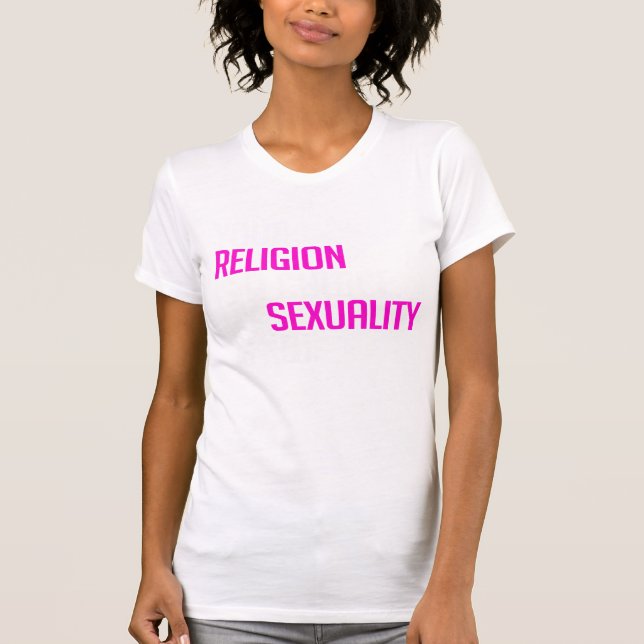 Camiseta Sua religião é uma escolha (Frente)