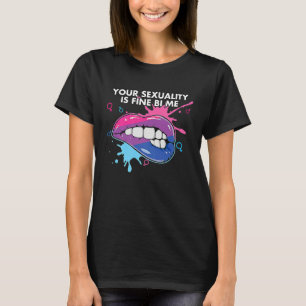 Camiseta Sua Sexualidade Está Bem Bi Por Mim Bissexual Biss