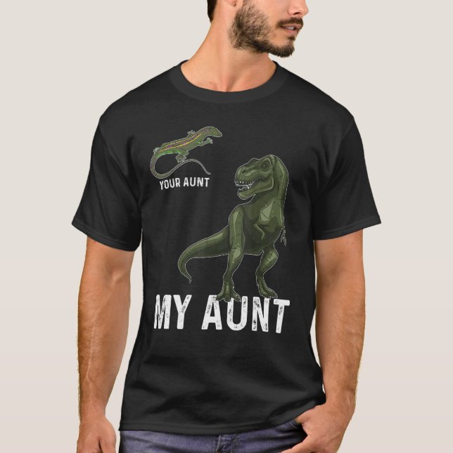 Camiseta Sua Tia Minha Tia Lizard & Dinossaur & Rex Tee (Frente)