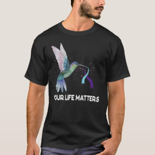 Camiseta Sua vida é importante na consciência do suicídio M