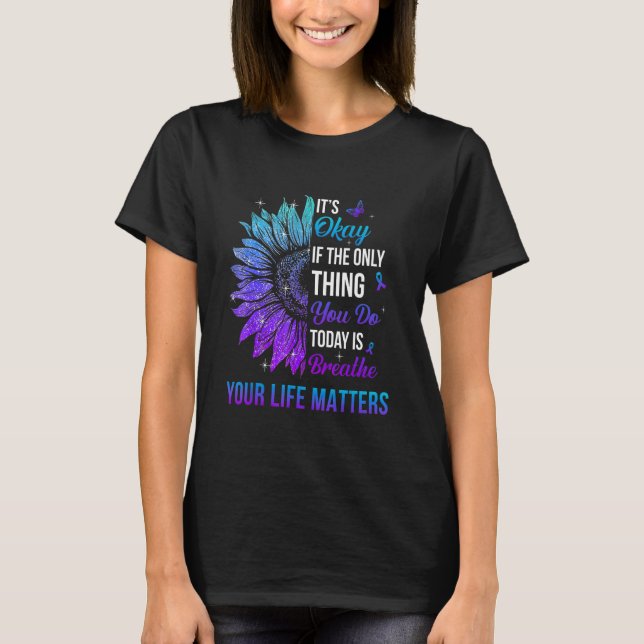 Camiseta Sua Vida Importa Conscientização Prevenção Suicídi (Frente)