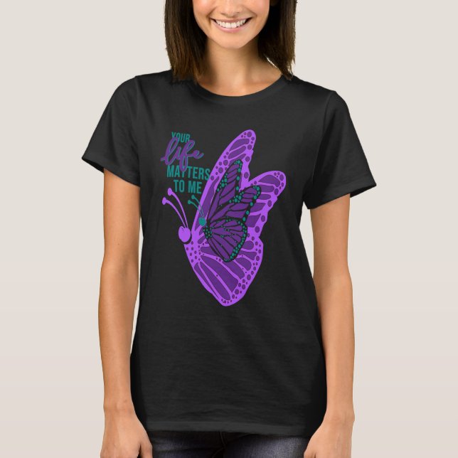 Camiseta Sua Vida Importa para mim Conscientização Prevençã (Frente)