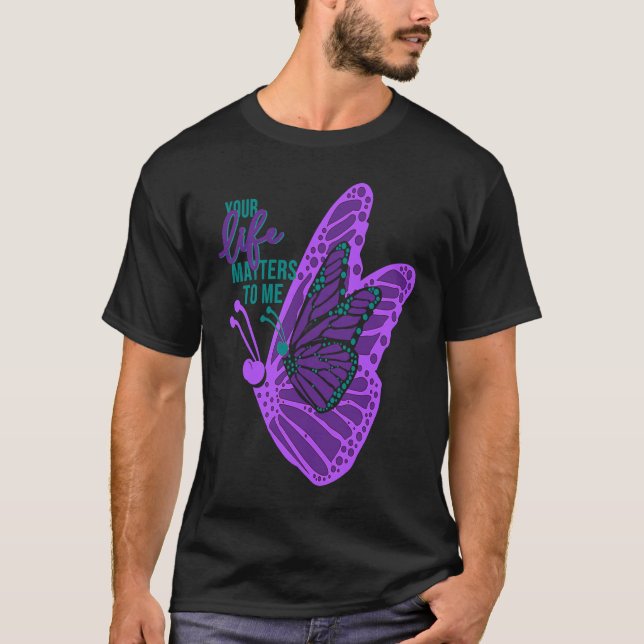 Camiseta Sua Vida Importa para mim Conscientização sobre Pr (Frente)