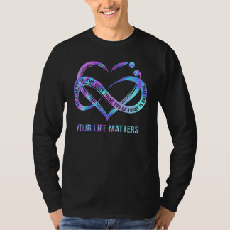 Camiseta Sua Vida Importa Prevenção ao Suicídio Verde-azula