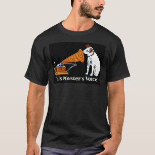 Camiseta Sua voz Master&x27;s, Nipper o Cão Clássico T-S