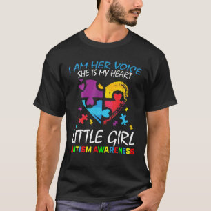 Camiseta Sua Voz Meu Coração Garota Filha Autismo Awa