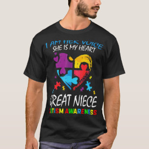 Camiseta Sua Voz Meu Excelente Cardíaco Niece Autismo Sensi