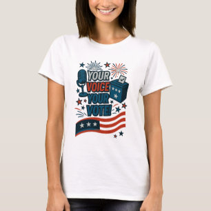 Camiseta Sua Voz Seu Voto Eleição Patriótica