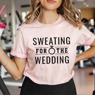 Camiseta Suar para o Ajuste do Casamento Noiva Rosa
