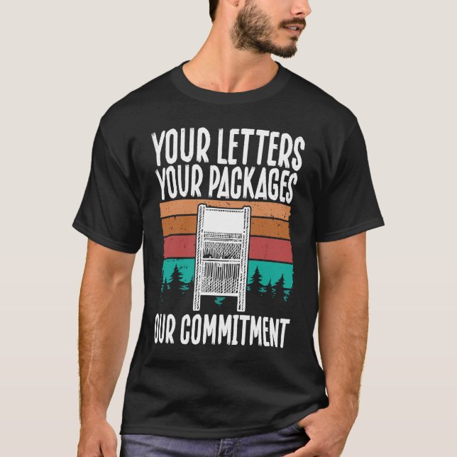 Camiseta Suas Cartas, Seus Pacotes, Nosso Compromisso Posta (Frente)