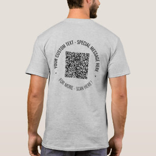 Camiseta Suas informações de verificação de código QR Texto
