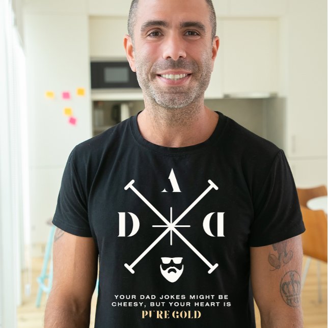 Camiseta Suas Piadas Pais Podem Ser Cheesy, Mas Seu Coração (Criador carregado)