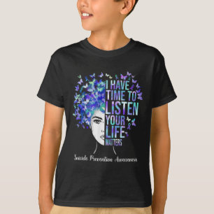 Camiseta Suas vidas Problemas Prevenção Suicídio Sensibiliz