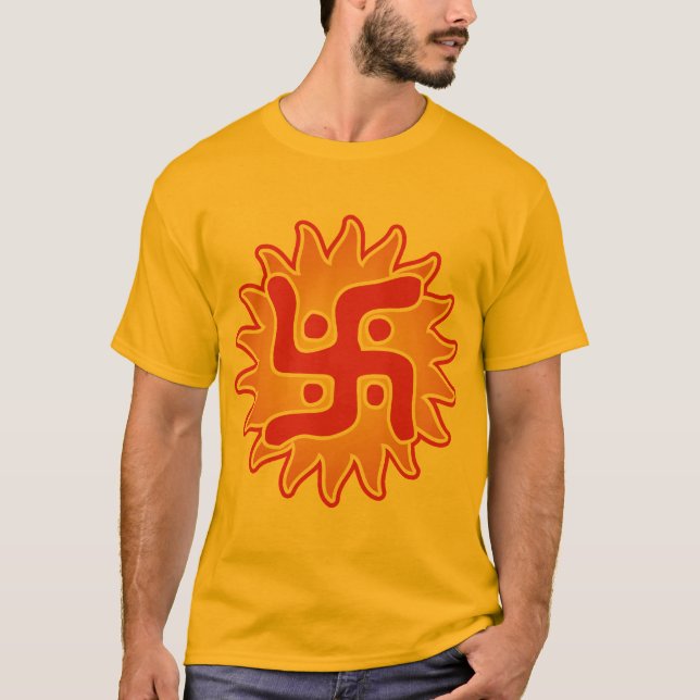 Camiseta Suástica: Símbolo tradicional indiano (Frente)