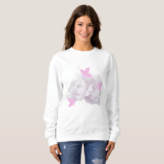 Camiseta Suave de Peônias e Borboletas