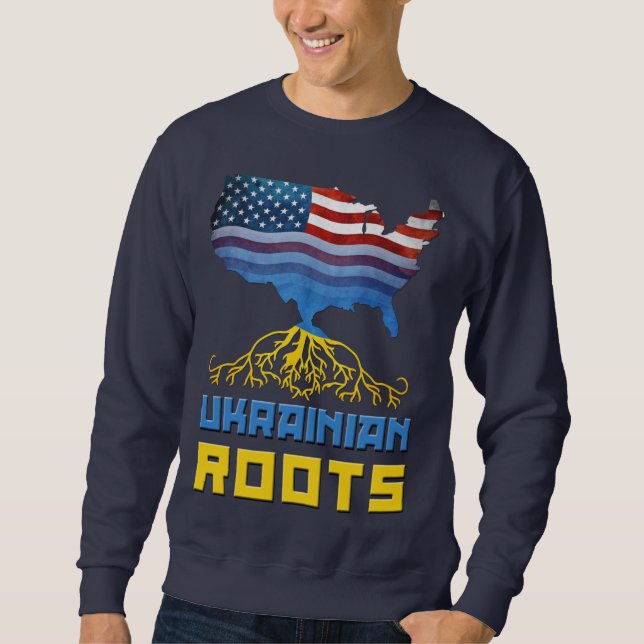Camiseta Suave de Raízes Ucranianas Americanas (Frente)