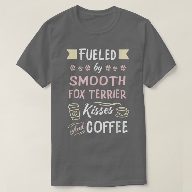 Camiseta Suave para beijos e café Terrier (Frente do Design)