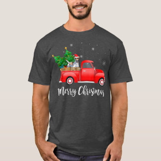 Camiseta Suave Para O Cachorro Vermelho Andando No Natal